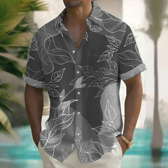 3d Beach Flower Print Hawaiian Shirts 2025 Men's Shirt Summer Daily Casual Short Sleeve For Men Loose Oversized Clothing