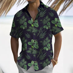 3d Beach Flower Print Hawaiian Shirts 2025 Men's Shirt Summer Daily Casual Short Sleeve For Men Loose Oversized Clothing