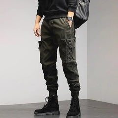 Trendy American Style Men's Cargo Pants Loose Fit Climbing Trousers Multi-pocket Casual Sweatpants New Spring/autumn 2024