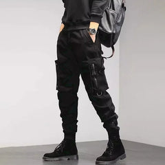 Trendy American Style Men's Cargo Pants Loose Fit Climbing Trousers Multi-pocket Casual Sweatpants New Spring/autumn 2024