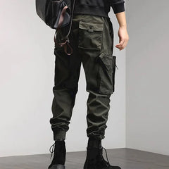 Trendy American Style Men's Cargo Pants Loose Fit Climbing Trousers Multi-pocket Casual Sweatpants New Spring/autumn 2024