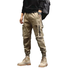 Trendy American Style Men's Cargo Pants Loose Fit Climbing Trousers Multi-pocket Casual Sweatpants New Spring/autumn 2024