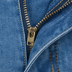 Men Denim Shorts Summer New Style Thin Section Elastic Force Slim Fit Short Jeans Male Brand Clothing Light Blue Retro Blue