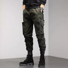 Trendy American Style Men's Cargo Pants Loose Fit Climbing Trousers Multi-pocket Casual Sweatpants New Spring/autumn 2024