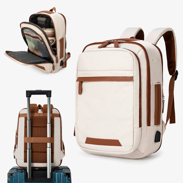 High-Quality USB Rechargeable Backpack Men's Waterproof Bag Large Laptop Backpack Unisex School Bag Youth Backpack