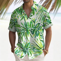 3d Beach Flower Print Hawaiian Shirts 2025 Men's Shirt Summer Daily Casual Short Sleeve For Men Loose Oversized Clothing