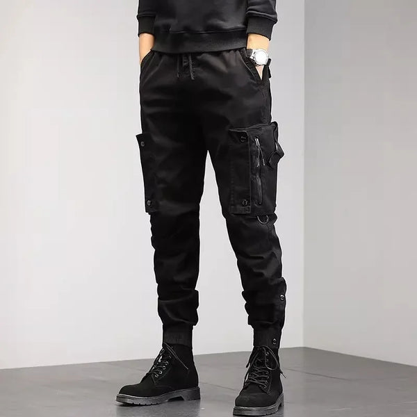 Trendy American Style Men's Cargo Pants Loose Fit Climbing Trousers Multi-pocket Casual Sweatpants New Spring/autumn 2024