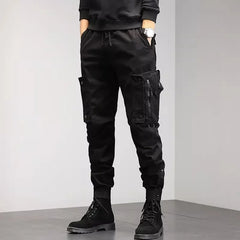 Trendy American Style Men's Cargo Pants Loose Fit Climbing Trousers Multi-pocket Casual Sweatpants New Spring/autumn 2024